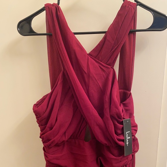 Lulus Burgundy Halter Maxi Dress - Picture 2 of 7